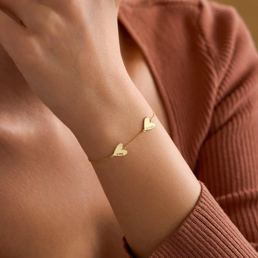 Spersonalizowana bransoletka z grawerowanym sercem
