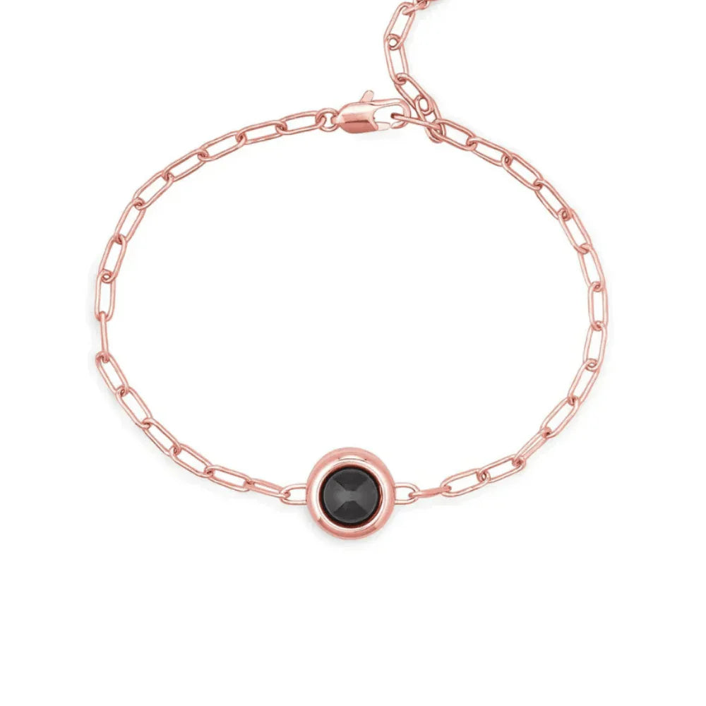 Spersonalizowana bransoletka ze zdjęciem na łańcuszku typu paperclip