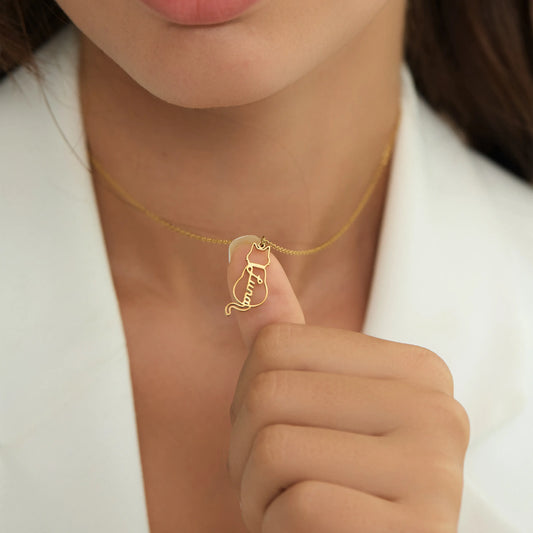 Spersonalizowany naszyjnik z imieniem kota