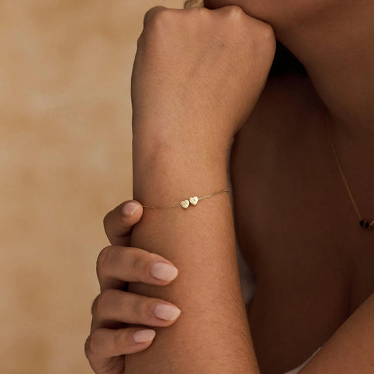 Spersonalizowana bransoletka z inicjałami w kształcie serca