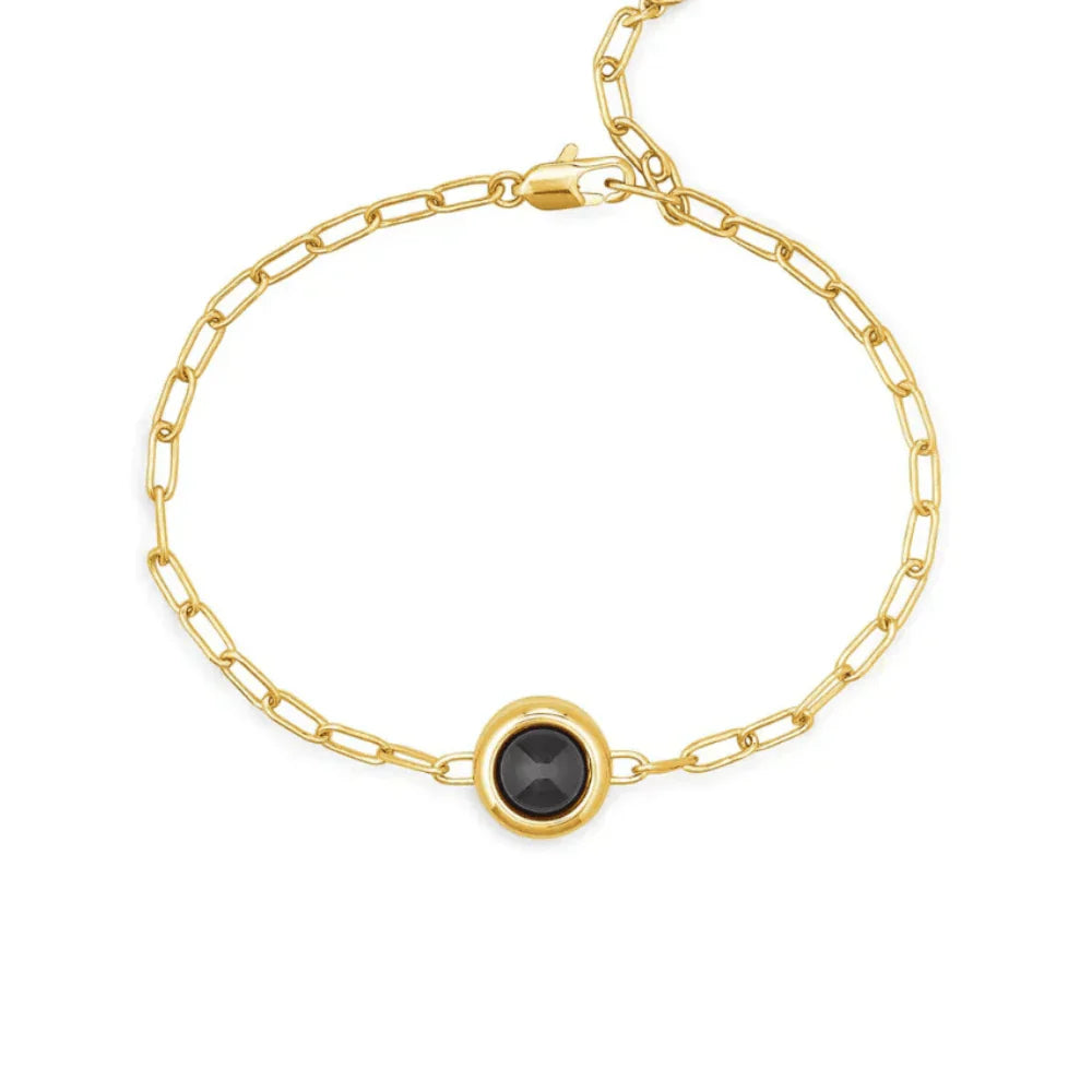 Spersonalizowana bransoletka ze zdjęciem na łańcuszku typu paperclip